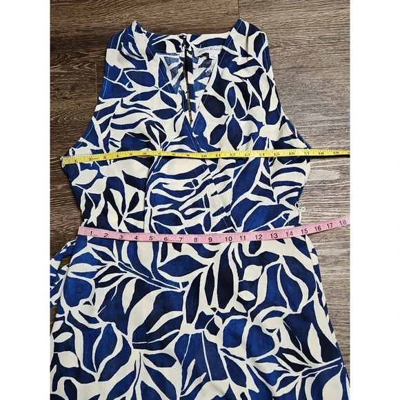 Emma & Michele Floral Print Tie Waist‎ Sleeveless V-neck Dress Small NWT - Picture 8 of 13